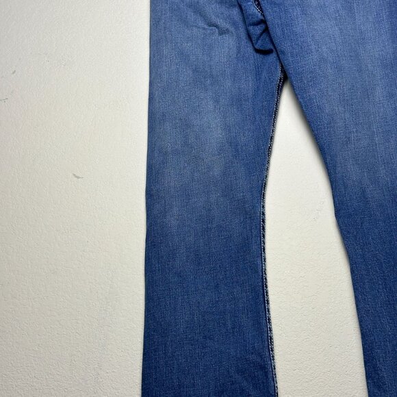 Y2K Wrangler 20X Denim Jean Pant Men 32x34 Bootcut Western Indie Embroidered - Picture 12 of 12